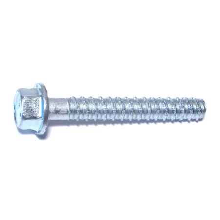 Red Head Tapcon Concrete Screw, 5/8" Dia., Hex, 4 in L, Steel Zinc Plated, 10 PK 09394